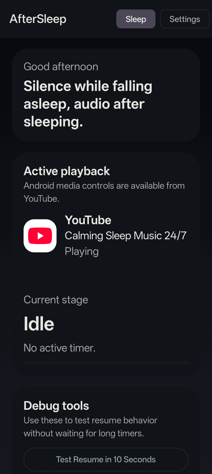 AfterSleep screenshot 1