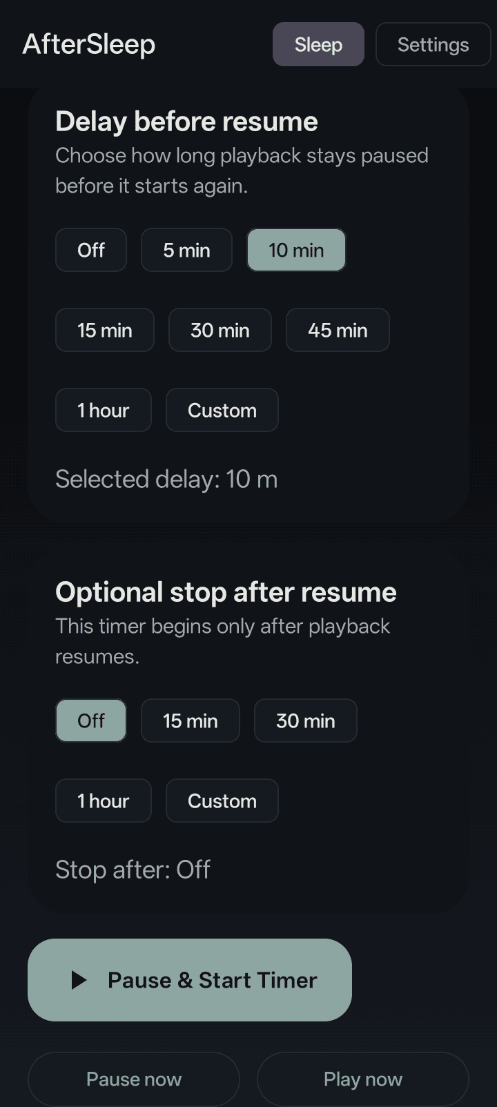 AfterSleep screenshot 2